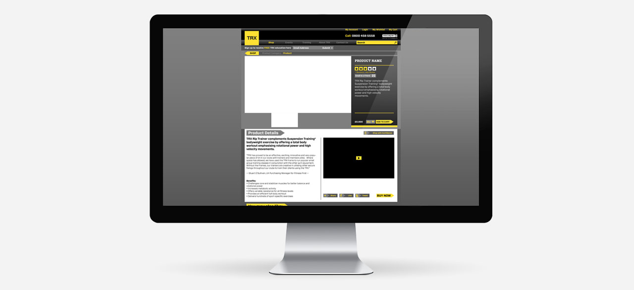 Escape Fitness - TRX® Microsite Product Page